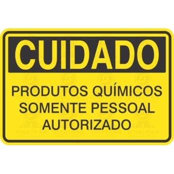 Produtos químicos somente pessoal autorizado